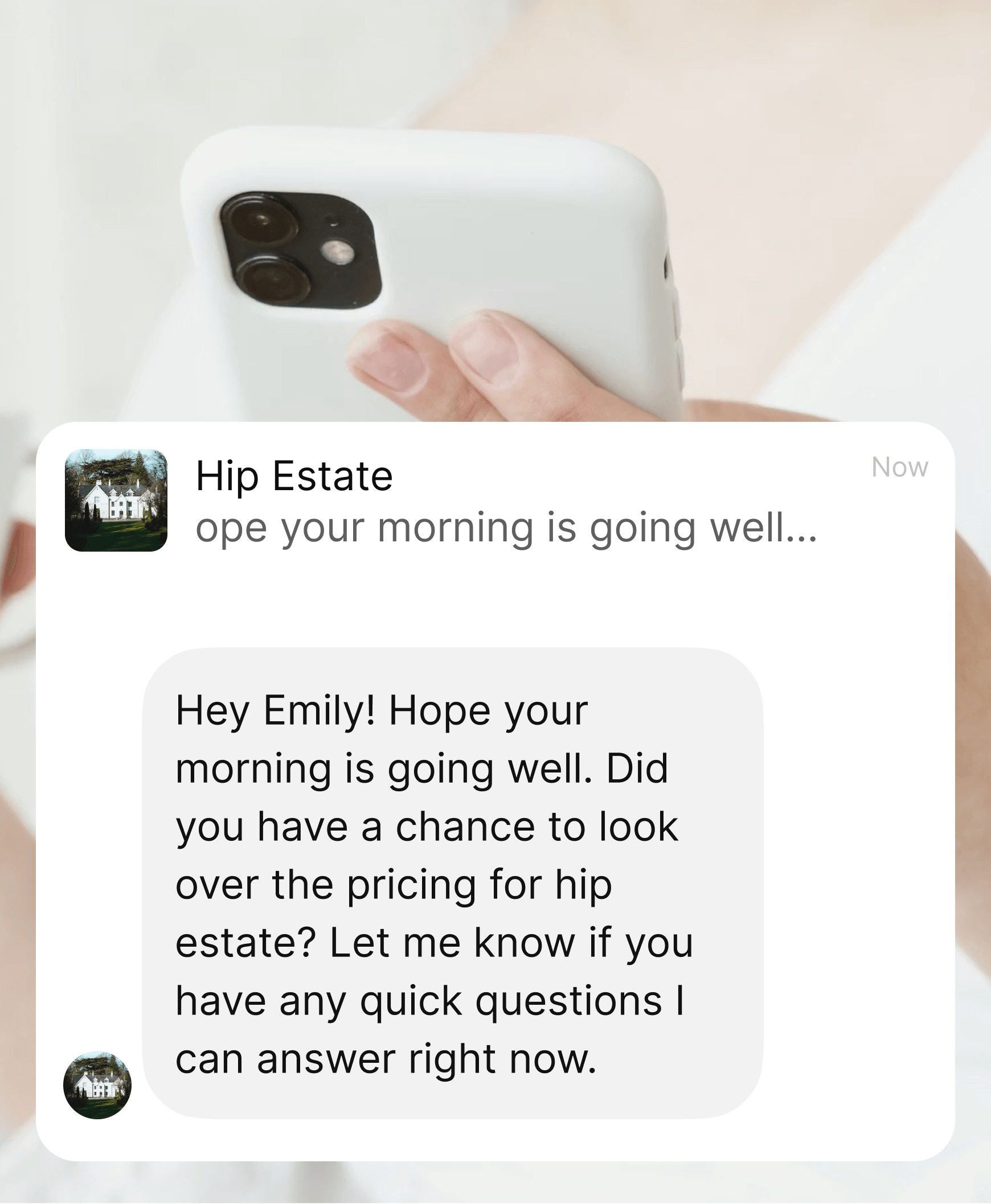 Automated smart follow-ups — AI follow-up interface