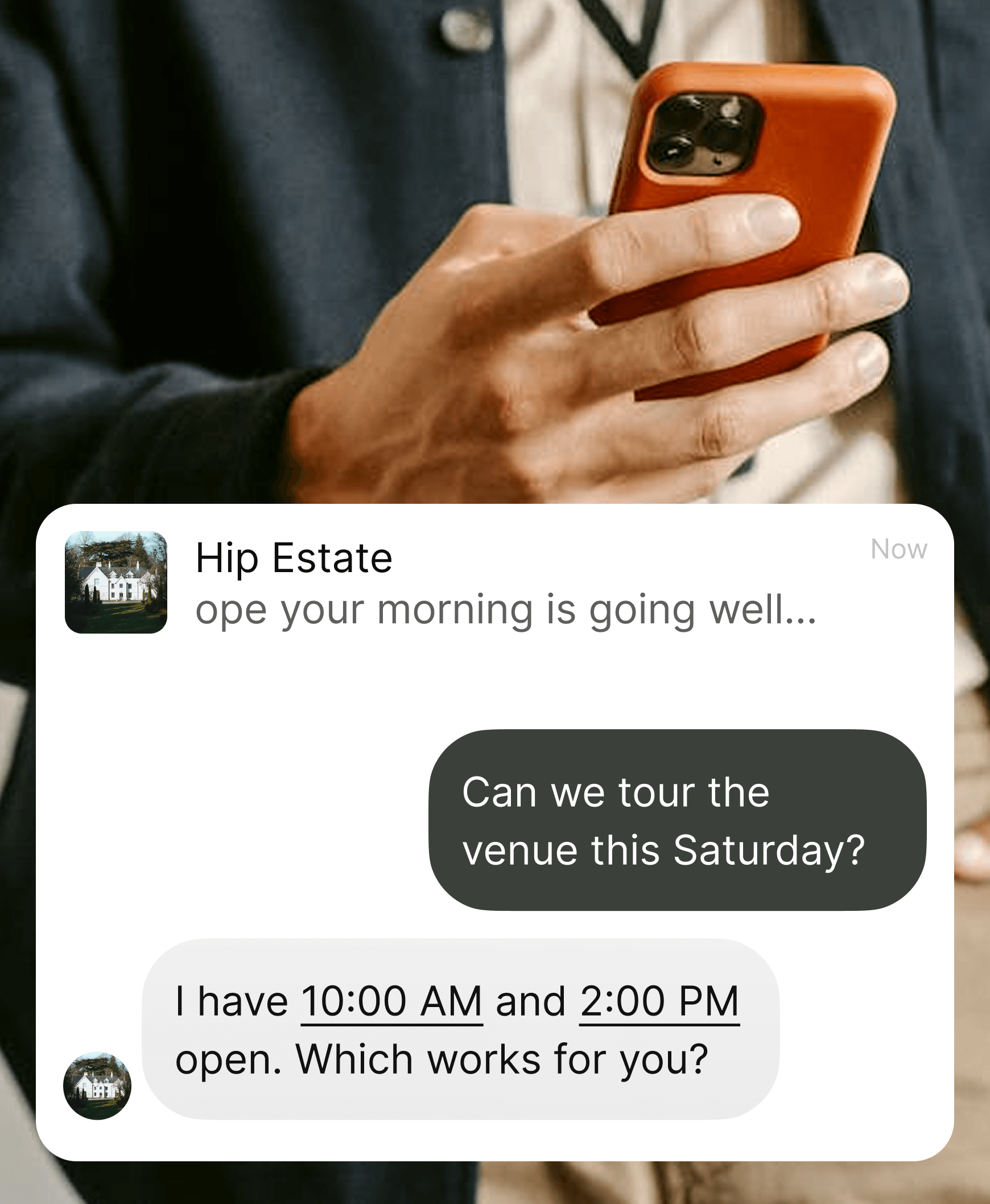 Automated event booking — AI calendar interface