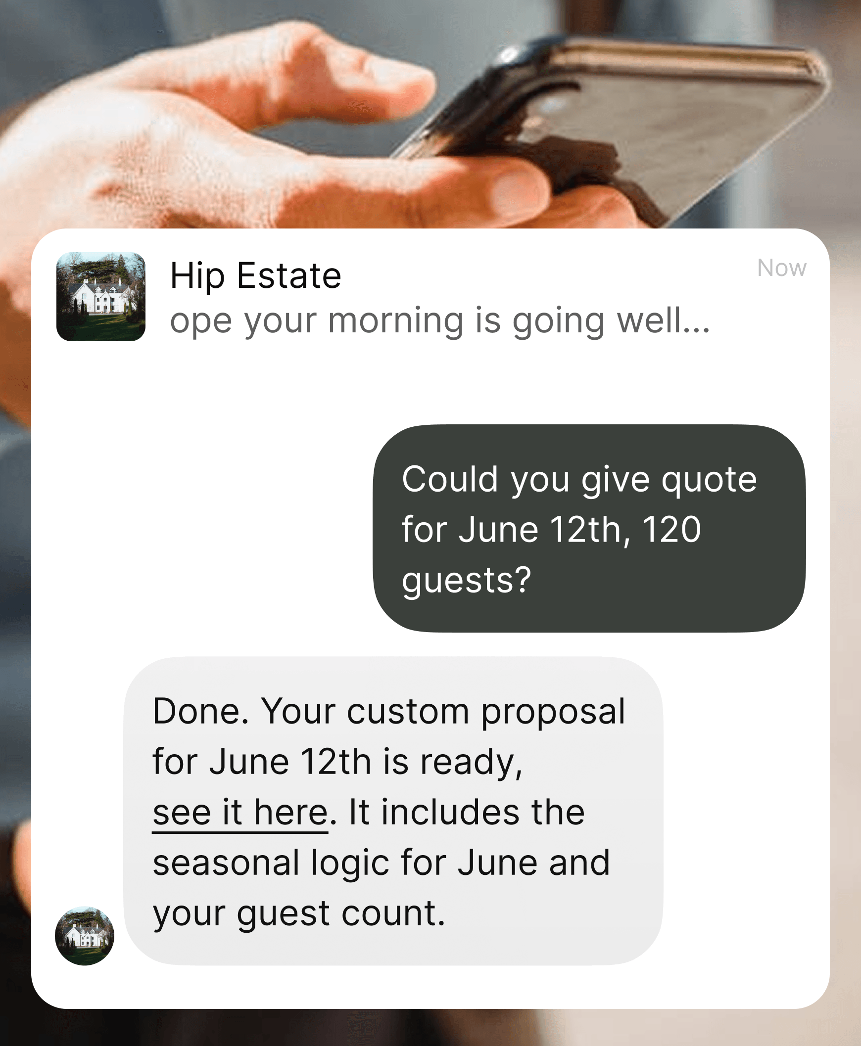 Preliminary proposals — AI pricing engine interface