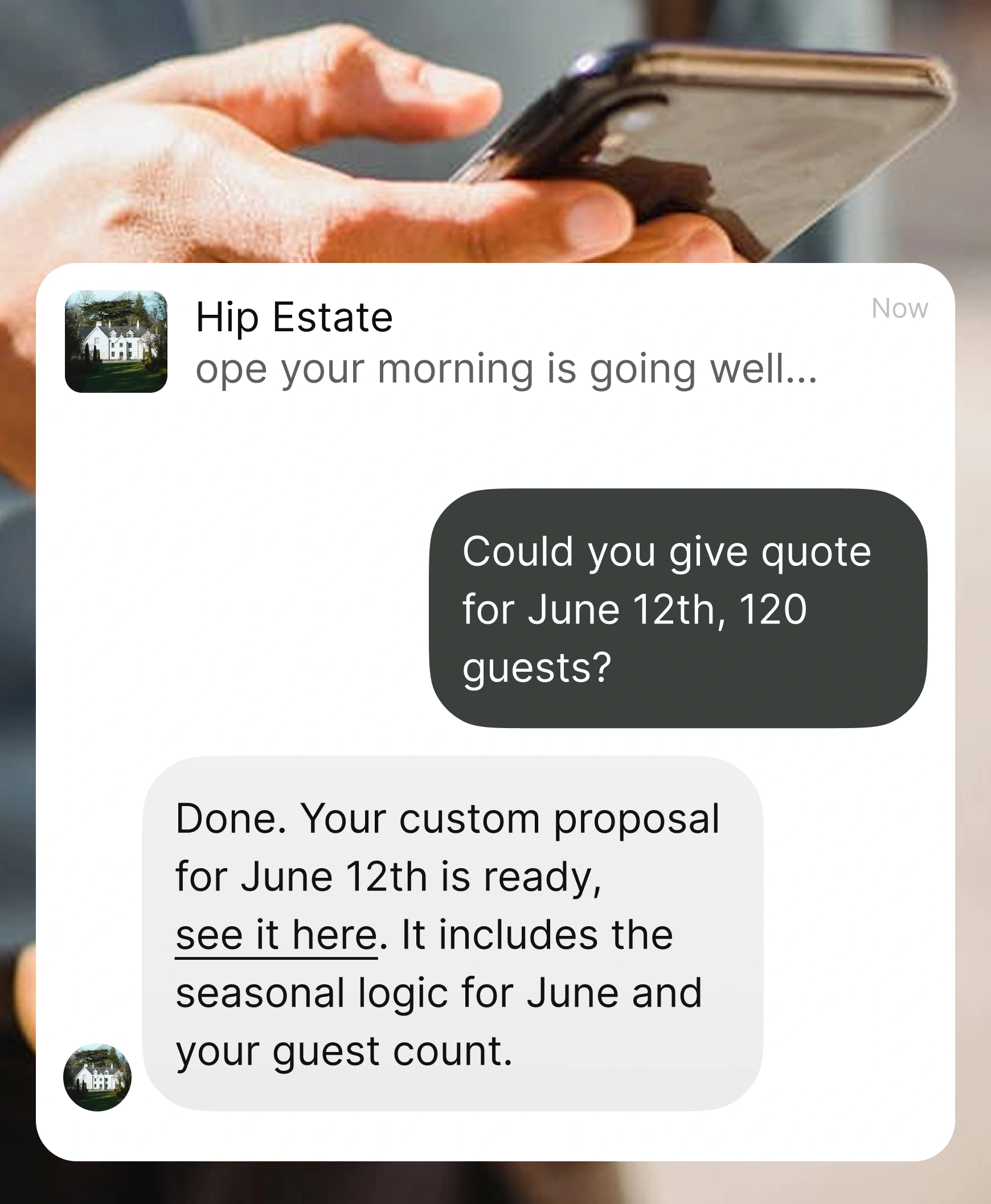 Preliminary proposals — AI pricing engine interface