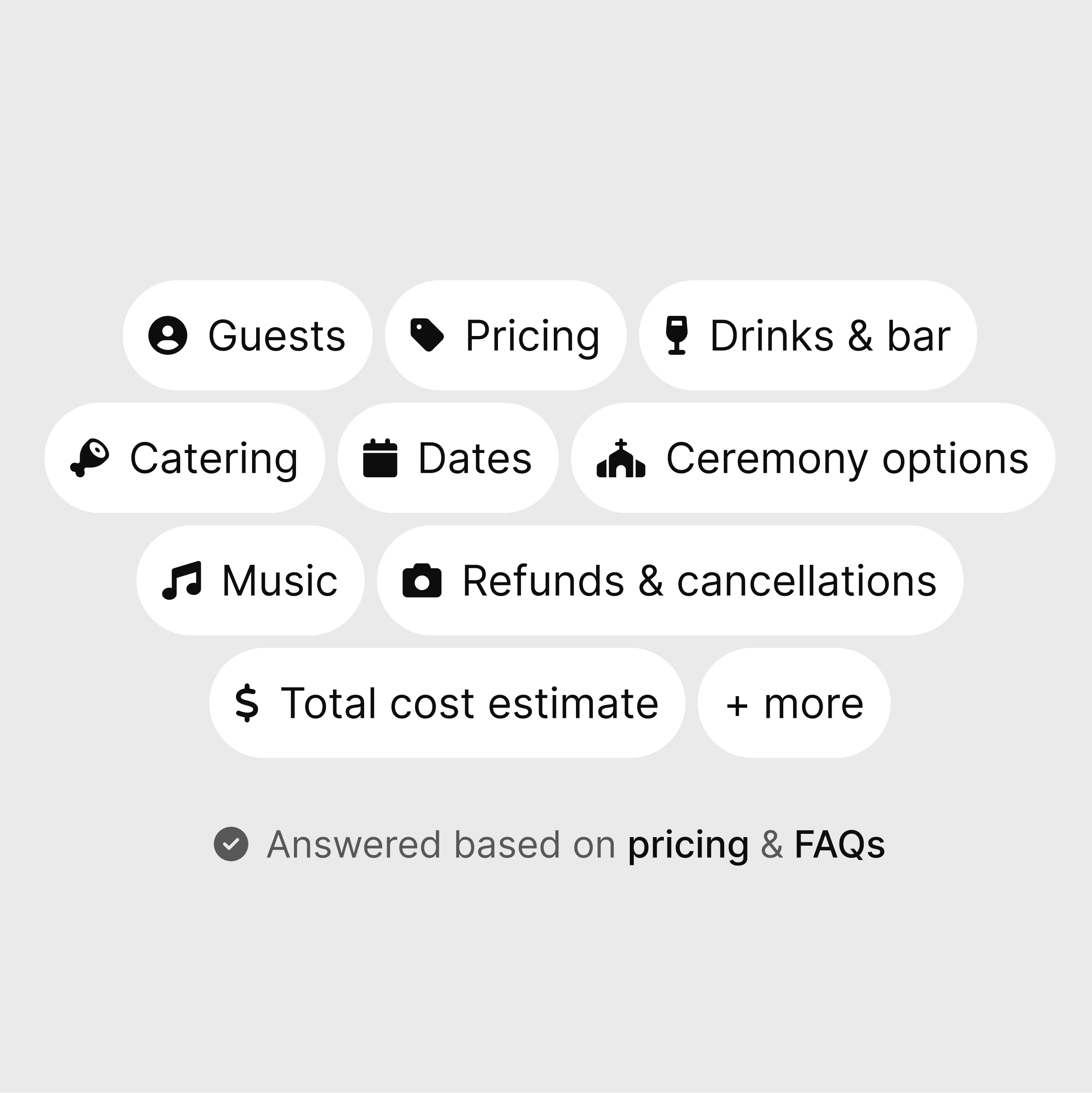 Q&A support — AI-powered question answering