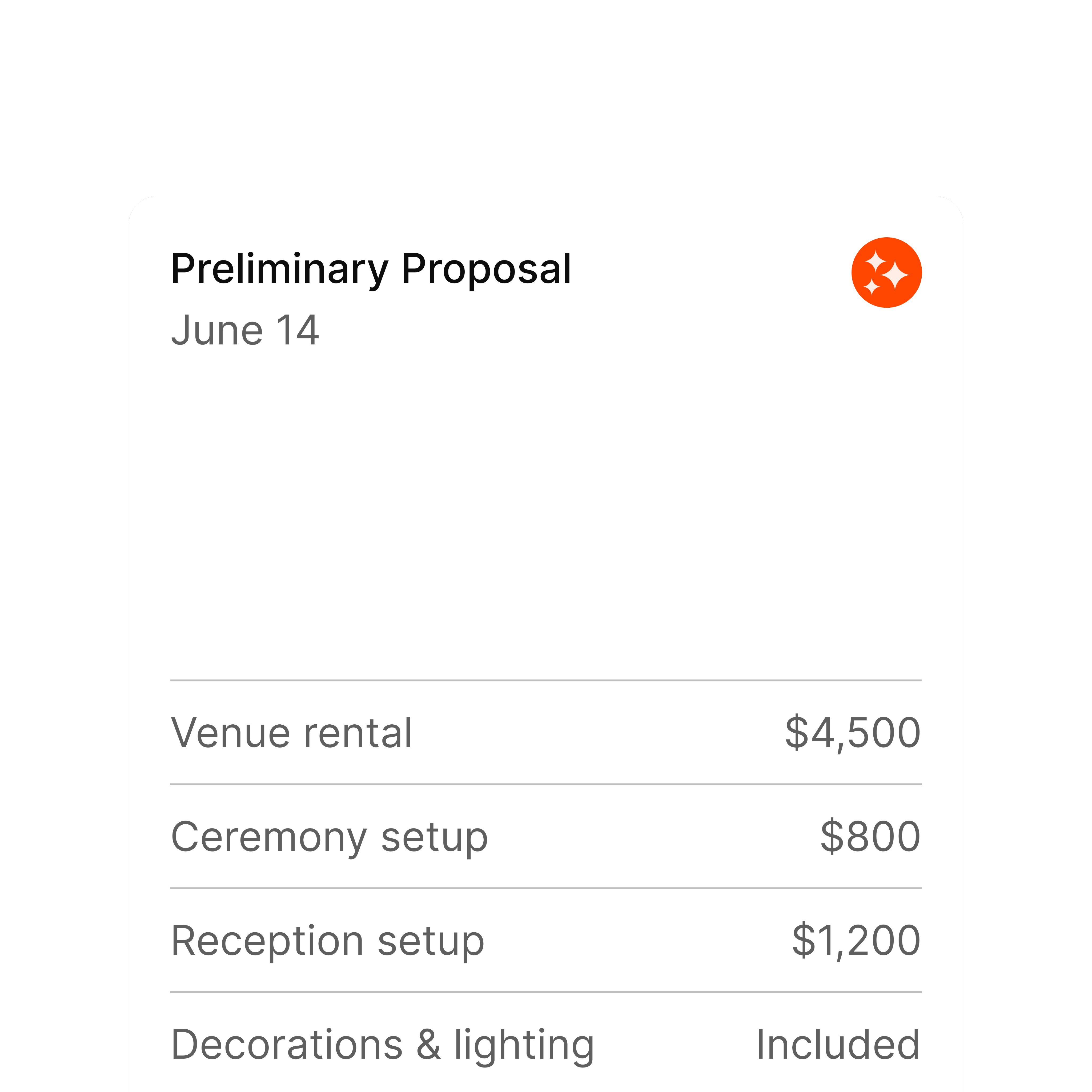 Preliminary proposals — AI-generated pricing proposals